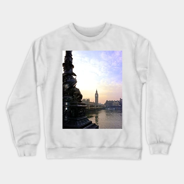 The Thames at Westminster Crewneck Sweatshirt by BrianPShaw